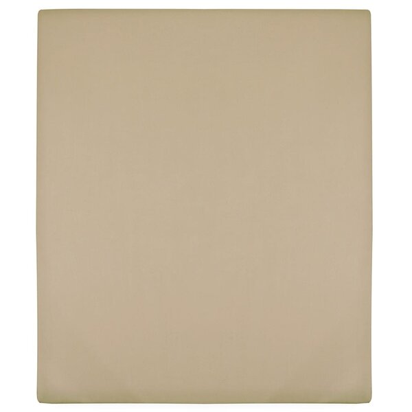 vidaXL Drap-housse Jersey Taupe 100x200 cm Coton