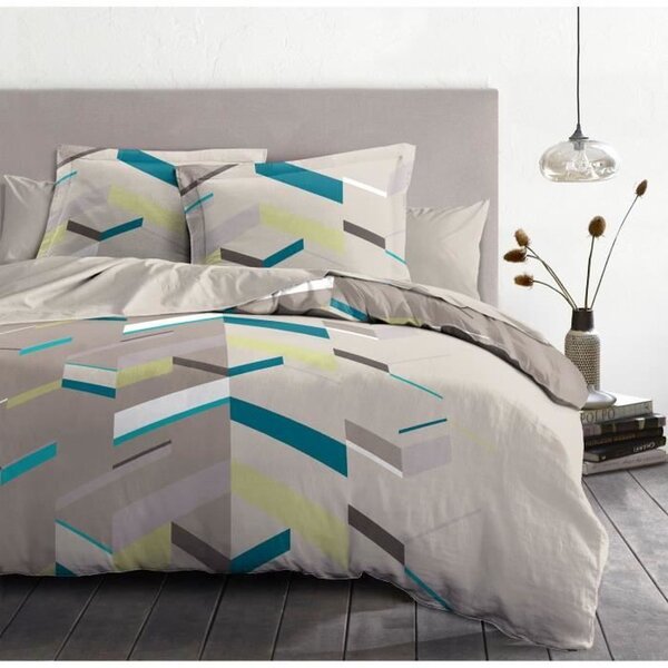 Parure de couette 240 x 260 cm : Housse de couette + 2 taies d'oreiller