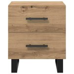 vidaXL Armoires de chevet 2 Pièces chêne artisanal 40 x 35 x 47.5 cm