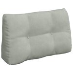 vidaXL Coussin de Dos Gris clair 80 x 24 x 50 cm Velours