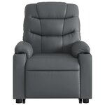 vidaXL Fauteuil inclinable de massage électrique gris similicuir