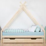 Lit tipi enfant TAHUKA 120 x 190 vert pétrole