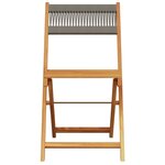 vidaXL Ensemble à manger de jardin 5Pièces gris polypropylène bois massif