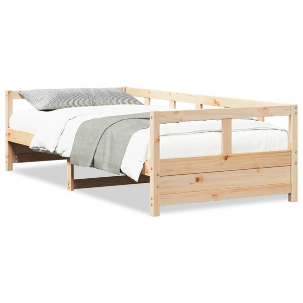 vidaXL Lit de jour sans matelas naturel 90x200 cm bois pin massif