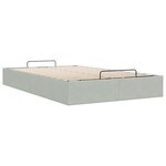 vidaXL Cadre de lit ottoman sans matelas gris clair 120x190 cm velours