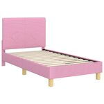 vidaXL Cadre de lit pour enfants avec tête de lit Rose 80 x 160 cm