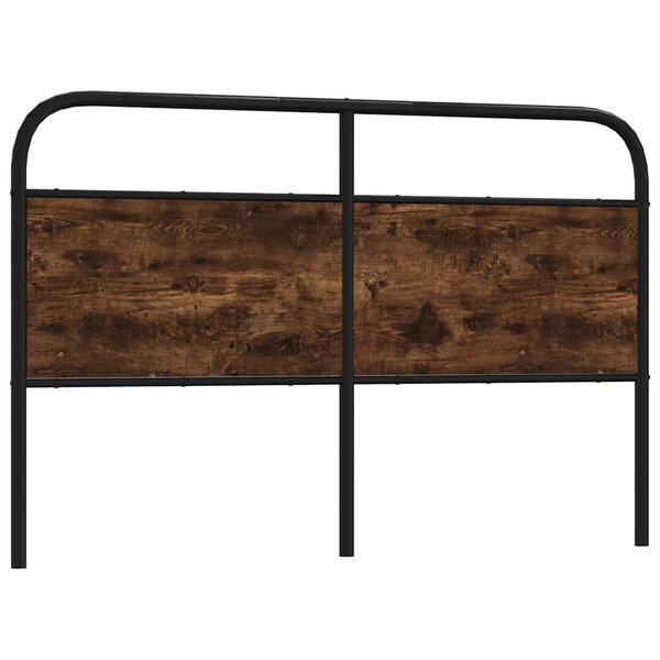 vidaXL Tête de lit de remplacement chêne fumé 160 cm acier et bois d'ingénierie