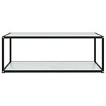vidaXL Table basse Blanc 100x50x35 cm Verre trempé