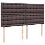 vidaXL Sommier à lattes de lit avec matelas Marron foncé 200x200 cm
