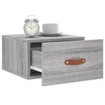 vidaXL Tables de chevet murales 2 Pièces sonoma gris 35x35x20 cm