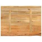 vidaXL Dessus de table 70x60x2 5 cm bord vivant bois massif manguier