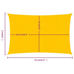 vidaXL Voile d'ombrage 160 g/m² rectangulaire jaune 2x3 5 m PEHD
