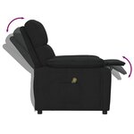 vidaXL Fauteuil de massage Noir Tissu