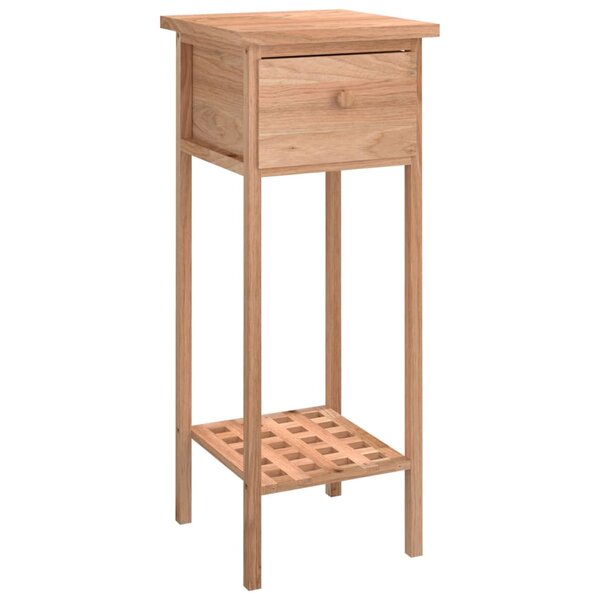 vidaXL Table d'appoint avec tiroir 25x25x60 cm Bois massif de noyer