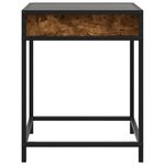 vidaXL Table de chevet avec LED infini chêne fumé 40x40x51 cm