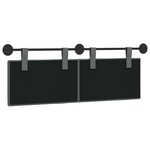 vidaXL Tête de lit suspendue Gris foncé Tissu
