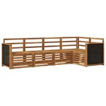 vidaXL Ensemble de canapés d'extérieur 4 pc Naturel