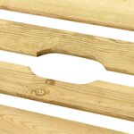 Vidaxl chaise longue avec table bois de pin imprégné de vert