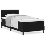 vidaXL Lit boxspring avec matelas avec matelas Noir 80 x 200 cm tissu