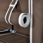 vidaXL Armoire à chaussures avec housse 115 x 28 x 110 cm Tissu Marron