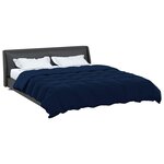 vidaXL Duvet complet toute l'année 200 x 240 cm 4 saisons Bleu foncé