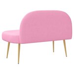 vidaXL Banc rembourré avec dossier Rose 110 x 60 x 76 cm Polyester