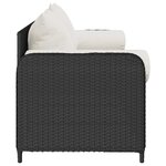 vidaXL Canapé de jardin avec coussins 3 places noir résine tressée