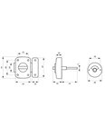 THIRARD - Verrou automatique alouette pour WC  50mm  époxy bronze