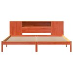 vidaXL Lit bibliothèque sans matelas cire marron 200x200 cm pin massif