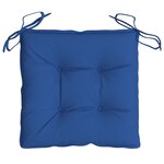 vidaXL Coussins de chaise lot de 2 bleu 40x40x7 cm tissu oxford