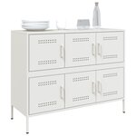 vidaXL Buffet blanc 100 5x39x79 cm acier