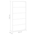 vidaXL Porte-serviettes Blanc 60x10x116 cm Acier