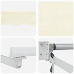 vidaXL Auvent rétractable électrique Crème 4 5 × 3 m