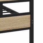 vidaXL Cadre de lit en métal sans matelas chêne sonoma 135x190 cm