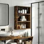 vidaXL Armoire murale de salle de bain Chêne Fumé 40 x 10 x 50 cm