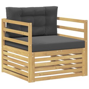 vidaXL Canapé d’extérieur Blanc et anthracite