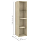 vidaXL Meubles TV muraux 4 Pièces Chêne sonoma Bois d'ingénierie