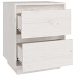 vidaXL Tables de chevet 2 Pièces Blanc 40x35x50 cm Bois de pin solide