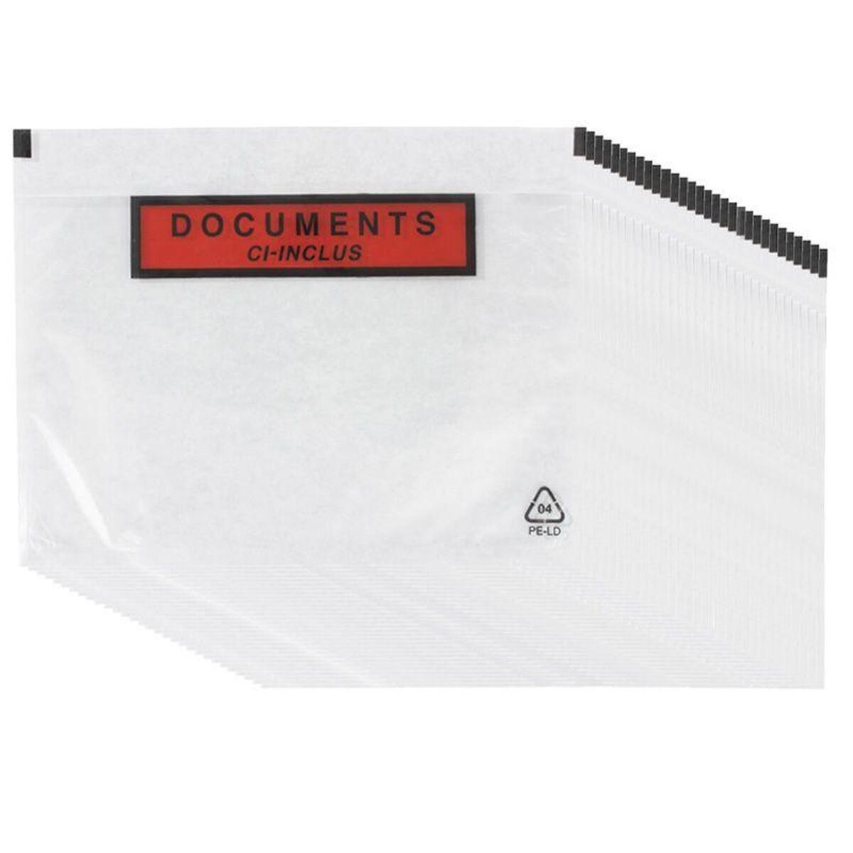 Lot de 5 pochettes plastifiées autocollantes en PET pour