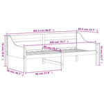 vidaXL Lit de jour sans matelas 80x200 cm bois de pin massif