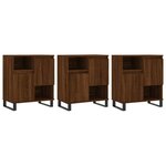 vidaXL Buffets 3 Pièces Chêne marron Bois d'ingénierie