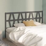 vidaXL Tête de lit Gris 206x4x100 cm Bois massif de pin