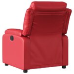 vidaXL Fauteuil de massage inclinable électrique rouge similicuir
