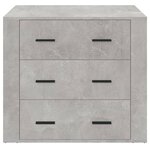 vidaXL Buffet Gris béton 80x33x70 cm Bois d'ingénierie