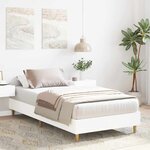 vidaXL Cadre de lit sans matelas blanc 90x190 cm bois d'ingénierie