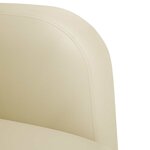 vidaXL Chaise de canapé avec accoudoirs crème 54 cm similicuir