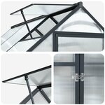 vidaXL Serre de jardin avec porte Anthracite 183 5 x 183 5 x 207 cm
