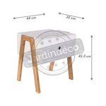 Table de chevet scandinave empilable