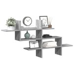 vidaXL Étagère murale sonoma gris 124 5x18x60 5 cm bois d'ingénierie