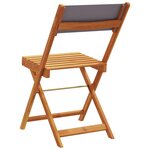 vidaXL Chaises de jardin pliantes lot de 6 tissu et bois massif
